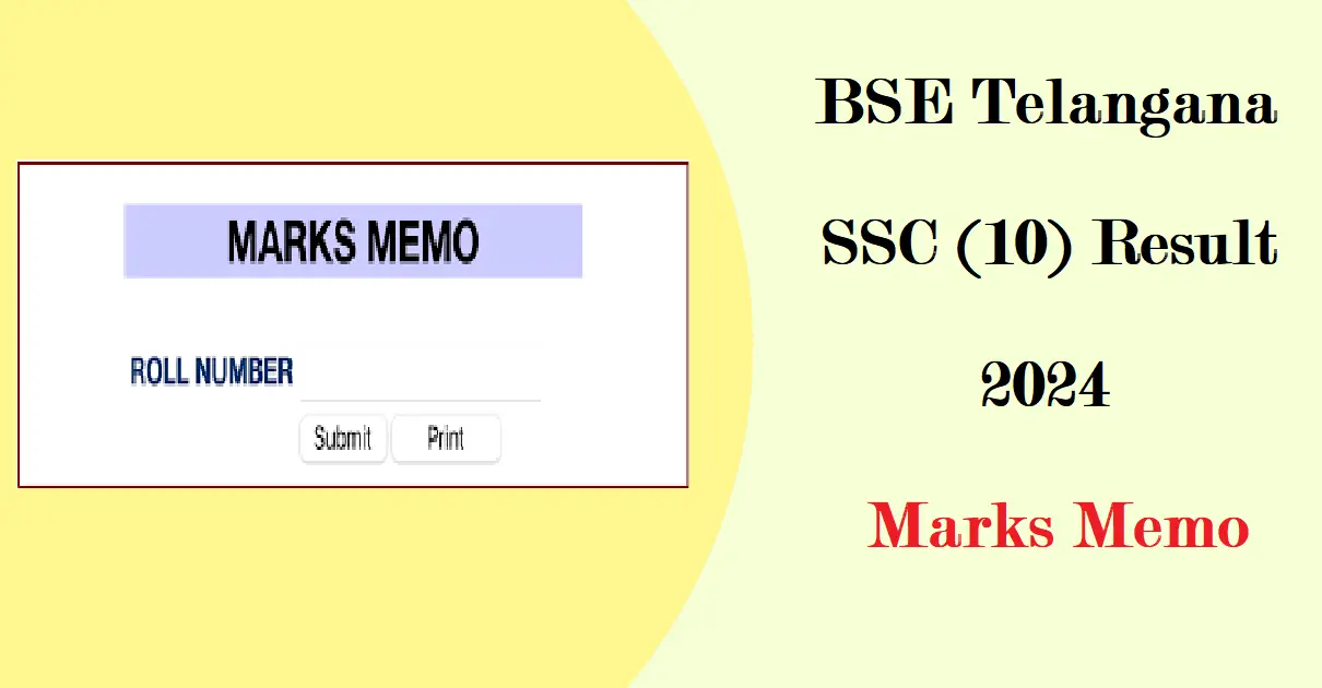 BSE Telangana SSC Result 2024